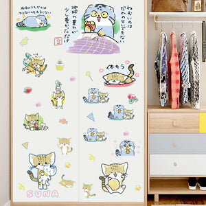 送料無料 ウォールステッカー スナとマヌ　ウォールステッカーねこ猫　スナとマヌ公式　SARD UNDERGROUND 神野友亜 ブラックコーヒーイチゴジャム　貼ってはがせる壁シール　猫ねこネコ動物cat保育幼稚園子供部屋お菓子　インスタ　映えインテリアシールカラーバリエーション 賃貸OK マヌルネコ  スナネコ