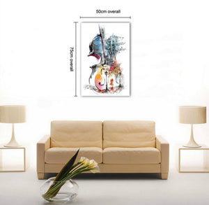 絵 skripkaのバイオリン 　モダンアート インテリア絵画  おしゃれ 壁掛け 芸術品  フォトフレーム　リビング Airbnb 民泊 シェアハウス　装飾玄関 プレゼント店舗ディスプレイ横50cm×縦75cm【nlife_d19】