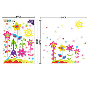 ウォールステッカー　花　太陽 蝶  wall sticker ウォールペーパー  北欧 自然　はがせる　壁紙　壁シール　ステッカー インテリア　雑貨　花/植物/太陽　子供部屋にピッタリ！！