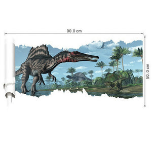 ウォールステッカー　動物  3D 立体感 人気 恐竜 ウォールステッカー 3Dトリックアートダイナソー 恐竜の世界2 　壁紙　壁シール　大きサイズ　50*90cm
