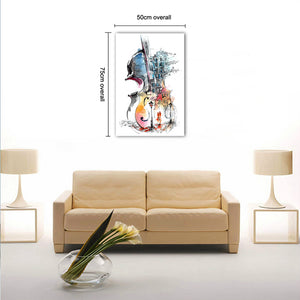 絵 skripkaのバイオリン 　モダンアート インテリア絵画  おしゃれ 壁掛け 芸術品  フォトフレーム　リビング Airbnb 民泊 シェアハウス　装飾玄関 プレゼント店舗ディスプレイ横50cm×縦75cm【nlife_d19】