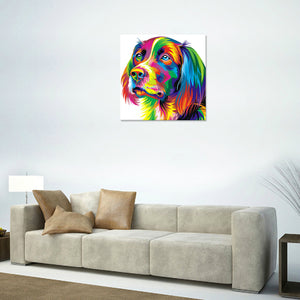 絵 犬 アートパネル 動物 絵画 インテリア  おしゃれ 壁掛け 壁飾りGolden Retrieve抽象画　装飾　絵画 パネル フォトフレーム おしゃれ 壁掛けパネルアート アート モダンアート 木枠付き横50cm×縦50cm
