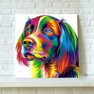 絵 犬 アートパネル 動物 絵画 インテリア  おしゃれ 壁掛け 壁飾りGolden Retrieve抽象画　装飾　絵画 パネル フォトフレーム おしゃれ 壁掛けパネルアート アート モダンアート 木枠付き横50cm×縦50cm
