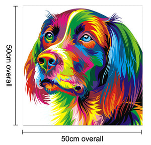 絵 犬 アートパネル 動物 絵画 インテリア  おしゃれ 壁掛け 壁飾りGolden Retrieve抽象画　装飾　絵画 パネル フォトフレーム おしゃれ 壁掛けパネルアート アート モダンアート 木枠付き横50cm×縦50cm