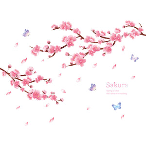 春にピッタリ！桜、さくら　お花のステッカー ウォールステッカー 花　壁紙フラワー 北欧 モダン 自然　子供部屋 トイレ リビング 玄関 寝室 洋室 天井 家具 家電 家 マンション 花柄  和室
