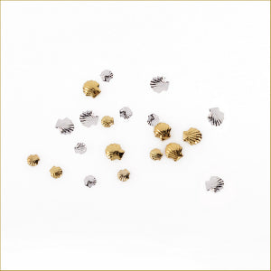 メタルパーツ シェル 貝 ネイルアートシェルパーツ  サイズ(2mm/3mm/5mm) 色(ゴールド/シルバー)20個入りセット春ネイル  モチーフ スタッズ  貝殻 夏 サマー 貝 海 マリン ネイルパーツ海をモチーフにしたsummerネイル?即納！