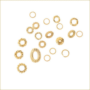 ネイル パーツ丸カンゴール5/mm4mm/3mm/ジェルネイル デコレーションネイル用品 20個入