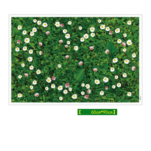 ウォールステッカー 芝生 花　はがせるステッカー 壁シール グリーン 観葉植物 リメイクシート　床用 ウォールペーパー 壁紙60*90cm【inte_D1806】