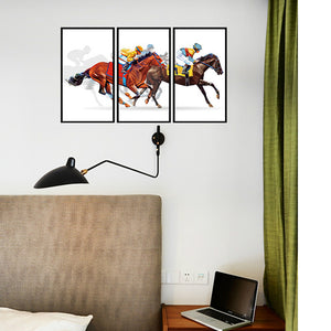 ウォールステッカー　wall sticker 馬のフォトフレーム　３枚セット　壁デカールステッカー　貼ってはがせる子供部屋 DIY 壁紙 壁 シール 雑貨 リフォーム 　貼って剥がせる ウォールステッカー 賃貸OK！【inte_D1806】