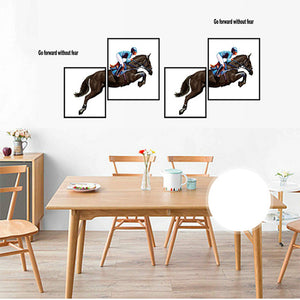 即納可！ ウォールステッカー　wall sticker 馬　２枚セット　go forward without fear　壁デカールステッカー　壁紙シール　貼ってはがせるウォールステッカー