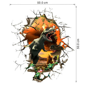 壁から飛び出す恐竜シリーズ ３D  ウォールステッカー シール恐竜の世界 ☆ ダイナソー シール 壁紙 供部屋 寝室 リビング バスルーム お風呂 浴室に