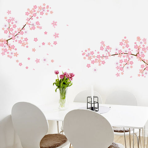 あす楽ウォールステッカー　桜　 壁シール花 ウォールシール インテリア　壁デコ　北欧風　超恋愛運が上がるウォールペーパー桜  DIY　剥がせる　卒業/入学/新年/サクラ/店舗