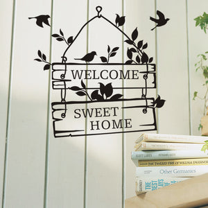 ドアステッカー　ウォールステッカー 英字 Welcome Sweet Home 剥がせるシール インテリア 店舗用 レストラン Welcome ショーウインドー ガラス ドア カラー 壁紙 シール ウォールシール 転写式 玄関 リビング 壁紙 シール