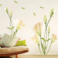 ウォール ステッカー Wall stickers 花　ゆり　百合　フラワー　ロマンチック　優雅　オリジナル　貼ってはがせる　大きめさのサイズ壁紙シール ウォールデコレーション 【inte_D1806】