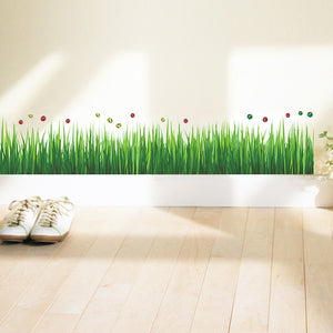 ウォール ステッカー Wall stickers 青い草オリジナル　貼ってはがせる　大きめさのサイズ壁紙シール ウォールデコレーション　　寝室リビング　防水　取り除ける　色がさめない　グリーン【inte_D1806】
