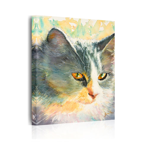 絵画アートパネル猫　絵画　猫の絵アートパネルおしゃれ　かわいい動物　モダンアートリビング 玄関 プレゼント店舗ディスプレイ おしゃれなアート（横30cm×縦42cm）