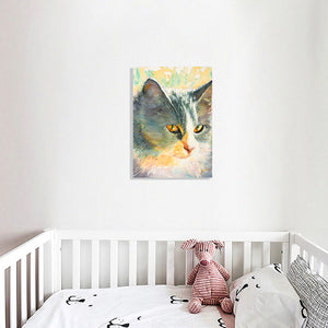絵画アートパネル猫　絵画　猫の絵アートパネルおしゃれ　かわいい動物　モダンアートリビング 玄関 プレゼント店舗ディスプレイ おしゃれなアート（横30cm×縦42cm）