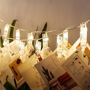LEDストリングライト 20個LED写真　絵クリップ 式DIY吊り下げる飾り 3Ｍ イルミネーションライト 電池タイプ クリスマス　新年　結婚式　誕生日　パーティーインテリア 雑貨　お洒落