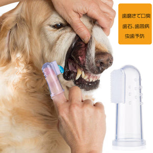 ペット用 指歯ブラシ シリコン製 3個セット ソフトブラシ 収納ケース付き 口腔ケア 犬用歯ブラシ 犬 いぬ 猫 ねこ 犬口ケア ソフトブラシ やわらかい 歯磨き ペット用歯ブラシ 指サックタイプ シリコン 小型犬 中型犬 大型犬