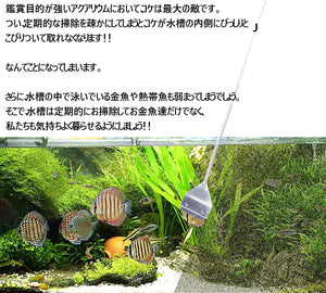 スクレーパー 水槽 プロレイザー苔 コケ 取り 掃除 除草 除去 約66ｃｍ 替え刃付 10枚付きクリーニング ケア セット アクアリウム ガラス面掃除【熱帯魚 アクアリウム 水草 水槽 メンテナンス 掃除 コケ取り 苔取り】【nlife_d19】あす楽