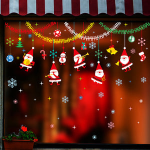 ウォールステッカー クリスマス サンタ 壁紙シール サンタクロース ステッカー 剥がせる壁紙 シール　DIYインテリアステッカー　店舗　窓ガラス　パーティー 飾り用品　雰囲気満点雰囲気満点