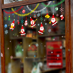 ウォールステッカー クリスマス サンタ 壁紙シール サンタクロース ステッカー 剥がせる壁紙 シール　DIYインテリアステッカー　店舗　窓ガラス　パーティー 飾り用品　雰囲気満点雰囲気満点