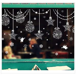窓ガラス ステッカー クリスマスス　ウォールステッカー　北欧風　雪の結晶　雪花　剥がせる壁紙 シール　DIYインテリアステッカー　店舗　窓ガラス　パーティー 飾り用品　雰囲気満点 おしゃれ メリークリスマス 装飾【endsale_18】