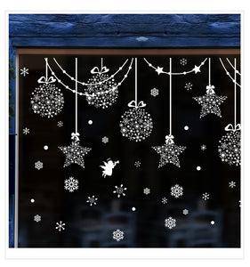 窓ガラス ステッカー クリスマスス　ウォールステッカー　北欧風　雪の結晶　雪花　剥がせる壁紙 シール　DIYインテリアステッカー　店舗　窓ガラス　パーティー 飾り用品　雰囲気満点 おしゃれ メリークリスマス 装飾【endsale_18】