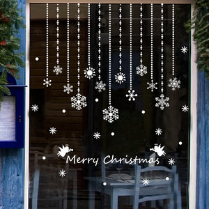 ウォールステッカークリスマスス　窓ガラス 雪の結晶　雪花　剥がせる壁紙 シール　DIYインテリアステッカー　店舗　窓ガラス　パーティー 飾り用品　雰囲気満点 おしゃれ メリークリスマス 装飾