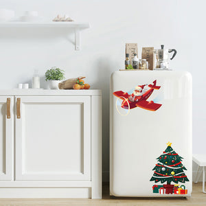 ウォールステッカー クリスマス 飾りクリスマスツリーとサンタクロース　剥がせる　壁紙 シール　インテリア　DIY　ウォールステッカートイレキッチン 部屋　店舗　窓ガラス　パーティー 飾り用品　雰囲気満点【endsale_18】
