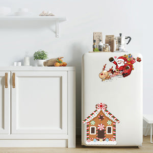 ウォールステッカー クリスマス 飾りサンタクロース　トナカイ　お城　ステッカー 剥がせる　壁紙 シール　インテリア　DIY　ウォールステッカートイレキッチン 部屋　店舗　窓ガラス　パーティー 飾り用品　雰囲気満点