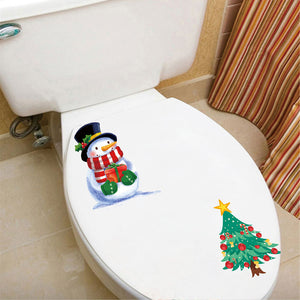ウォールステッカー クリスマス 飾りクリスマスツリーと雪だまる　ステッカー　剥がせる　壁紙 シール　インテリア　DIY　ウォールステッカートイレキッチン 部屋　店舗　窓ガラス　パーティー 飾り用品　雰囲気満点
