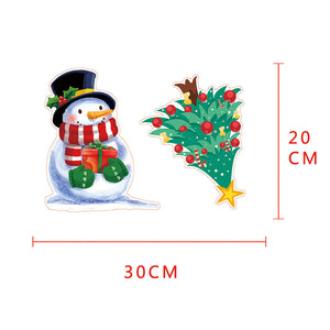 ウォールステッカー クリスマス 飾りクリスマスツリーと雪だまる　ステッカー　剥がせる　壁紙 シール　インテリア　DIY　ウォールステッカートイレキッチン 部屋　店舗　窓ガラス　パーティー 飾り用品　雰囲気満点