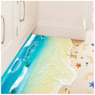 あす楽 ウォールステッカー 海 wall sticker ウォールペーパー 3d壁紙 ウォールシール 地面に綺麗な砂浜と海 インテリア ウォールステッカー
