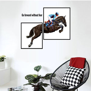 即納可！ ウォールステッカー　wall sticker 馬　２枚セット　go forward without fear　壁デカールステッカー　壁紙シール　貼ってはがせるウォールステッカー