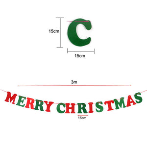 クリスマスガーランド英文 Merry Christmasインテリア　ガーランド　メリー　クリスマス　xmas 　デコレーション　ツリー　パーティー　オーナメント　雑貨お歳暮ギフト