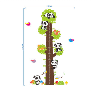 身長計 ウォールステッカー wall stickers 　パンダ ステッカー　180ｃｍ パンダ 小鳥 蝶 子供部屋　壁画　キッズ　保育園　ベビールーム　装飾　ステッカー　剥せるタイプデコレーション　ステッカー　インテリア　?壁?窓?記録できるから便利?