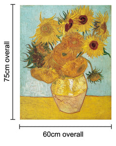 ゴッホの「ひまわり」大きサイズ　アートパネル　ヒマワリ絵画　名画アート　壁掛け　玄関　装飾　インテリア　絵画ファブリックパネル　おしゃれ 壁掛け 絵  引っ越し祝い　恩師　お世話になった方　母の日プレゼント　個人で、業務用に、ギフトにも！【nlife_d19】