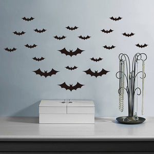 ウォールステッカー ハロウィン こうもり　パーティー グッズ Halloween  3D立体壁飾り デコレーション 飾り付け 蝙蝠　こうもり　12枚組 (ブラック)　ハロウィン 仮装　装飾　店舗　イベンド会場