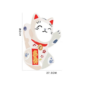 ウォールステッカー 招き猫  商売繁盛 招き猫 壽 開運　商売 30×45cm シール式 装飾 おしゃれ 壁紙 はがせる 剥がせる  雑貨 ガラス 窓 DIY プチリフォーム パーティー イベント 賃貸店舗?事務所?住宅など