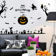 ハロウィン ウォールステッカー 壁 窓 壁紙 パーティー飾り付け/ 子供部屋/ ステッカー/ かわいい/ 壁紙ハロウィンパーティー/お店/ はがせる/ お城/ 月/ かぼちゃ/ ハロウィン/ 賃貸/ 動物/?/ハロウイン/ 紫/ 窓/ 蜘蛛/コウモリ/DIY/