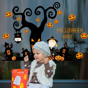 ウォールステッカーハロウィン  カボチャ 猫のバルーン  パーティー飾り付け/ 子供部屋/ 装飾 おしゃれ 壁紙 はがせる 剥がせる 壁紙/ハロウィンパーティー/お店/ はがせる/ 賃貸/ 動物/?/ハロウイン/ お城/ 蜘蛛/コウモリ/ハロウィン 衣装/