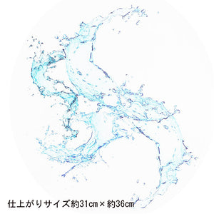 ウォールステッカー トイレ　便座シール　海水の柄　トリックアート　　 浴室　便座の蓋　カバー　トイレ用　便器蓋装飾ステッカー　だまし絵ステッカー　便器のふた　ステッカー北欧風　約31cm×約36cm