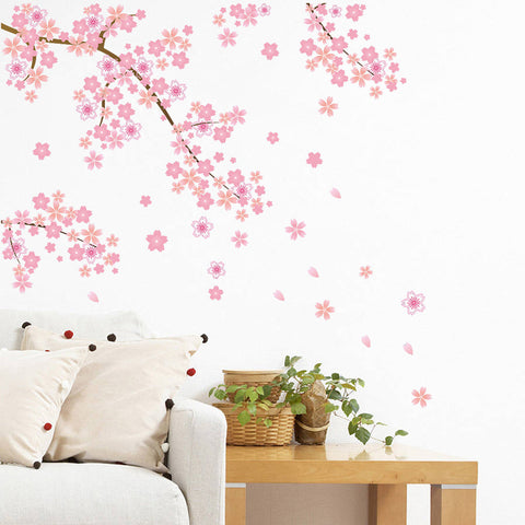 あす楽　ウォールステッカー 桜　壁紙二本の桜の花セットウォールステッカー　花　花吹雪 北欧 ウォールステッカー 木 ウォールステッカー トイレ　ウォールステッカー 英字  壁紙シール 　引越し　ギフト卒業/入学/新年/サクラ/店舗 【nlife_d19】