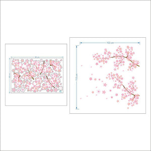 あす楽　ウォールステッカー 桜　壁紙二本の桜の花セットウォールステッカー　花　花吹雪 北欧 ウォールステッカー 木 ウォールステッカー トイレ　ウォールステッカー 英字  壁紙シール 　引越し　ギフト卒業/入学/新年/サクラ/店舗 【nlife_d19】