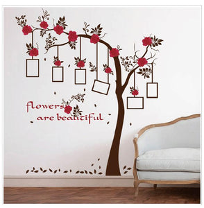 ウォールステッカー 花 バラ　フォトフレーム写真枠　ウォールステッカー 木　壁シール 春  大きさサイズ　　 wall sticker ウォールペーパー ウォールシールインテリア　雑貨　壁紙シール