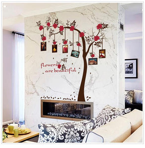 ウォールステッカー 花 バラ　フォトフレーム写真枠　ウォールステッカー 木　壁シール 春  大きさサイズ　　 wall sticker ウォールペーパー ウォールシールインテリア　雑貨　壁紙シール