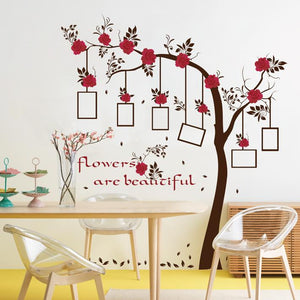 ウォールステッカー 花 バラ　フォトフレーム写真枠　ウォールステッカー 木　壁シール 春  大きさサイズ　　 wall sticker ウォールペーパー ウォールシールインテリア　雑貨　壁紙シール