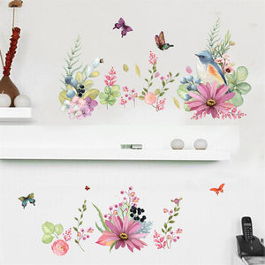 ウォールステッカー 花 木 植物  壁飾り壁紙シールwallsticker 貼ってはがせる シール  北欧 オシャレ  壁紙 身長計 子供 アニマル 窓 風景 動物 猫 海 キッチン スイッチ 英字 星 鳥 魚 音符 階段 アルファベット 文字 玄関 ドアシール