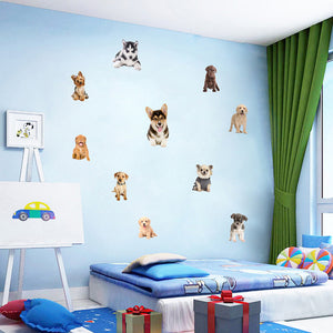 ウォールシール　3D　ウォールステッカー ワンちゃん犬   わんちゃんの写真いっぱい wall stickerウォールペーパー　シールインテリア 壁紙 シール 賃貸OK はがせる 剥がせる DIY 模様替え壁紙シール 即納?